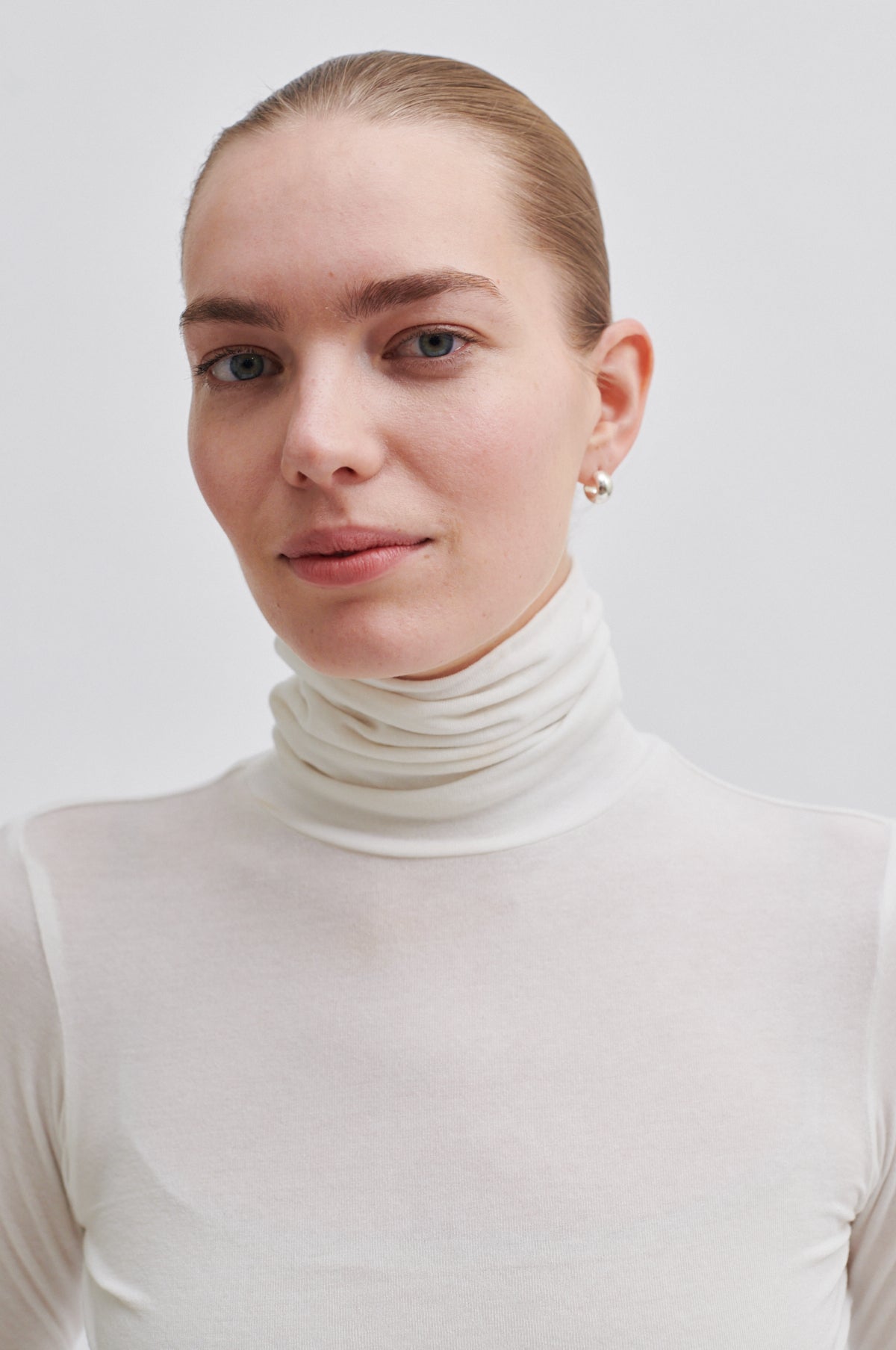 Matima T-Neck langærmet t-shirt - Off white